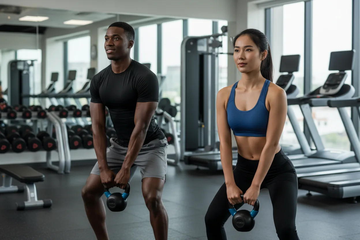 Couple at gym